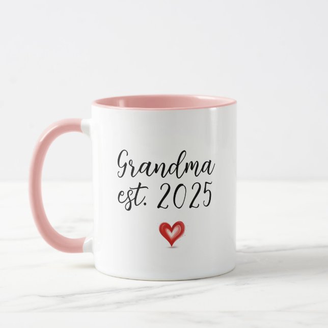 Anpassningsbar Grandma Gift, New Granny. 2025 Mugg (Vänster)