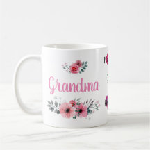 Anpassningsbar "Grandma" Mugg med Grandchildrens' 