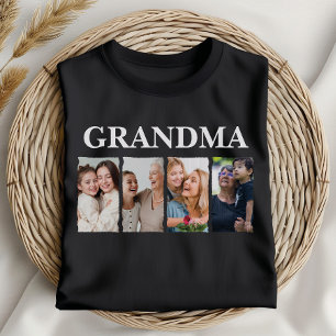 Anpassningsbar Grandma Photo Collage Personlig Gif T Shirt