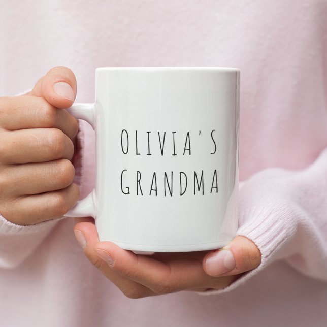 Anpassningsbar Grandma Photo & Namn | Personlig Gi Kaffemugg (Skapare uppladdad)