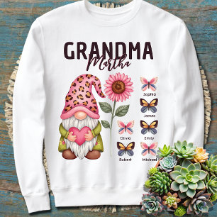 Anpassningsbar Grandma Sweatshirt med Barnbarn Nam T Shirt