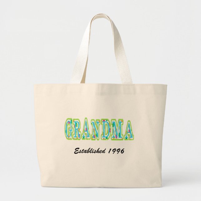 Anpassningsbar Grandmas Tote Bag Jumbo Tygkasse (Framsidan)