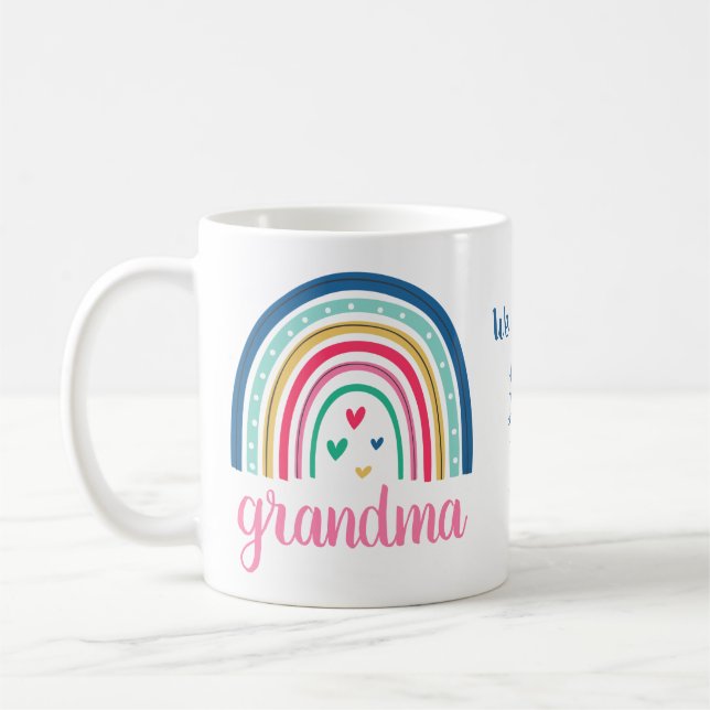 Anpassningsbar Grandmor Rainbow Coffee Mugg (Vänster)