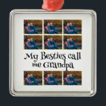 Anpassningsbar Grandpa 9 Photo Collage Julgransprydnad Metall<br><div class="desc">Anpassningsbar Grandpa 9 Photo Collage. Skapa din egen unika produkt med hjälp av foton och text</div>