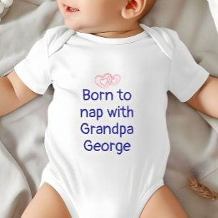 Anpassningsbar Grandpa Gift från Baby, Nap, Pojke, T Shirt