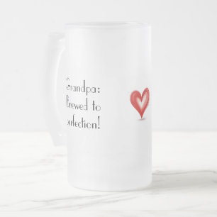Anpassningsbar Grandpa Gift från Barnbarn, Frostat Ölglas