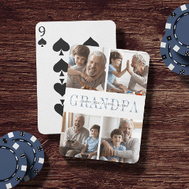 Anpassningsbar Grandpa Nickname Photo Collage Casinokort