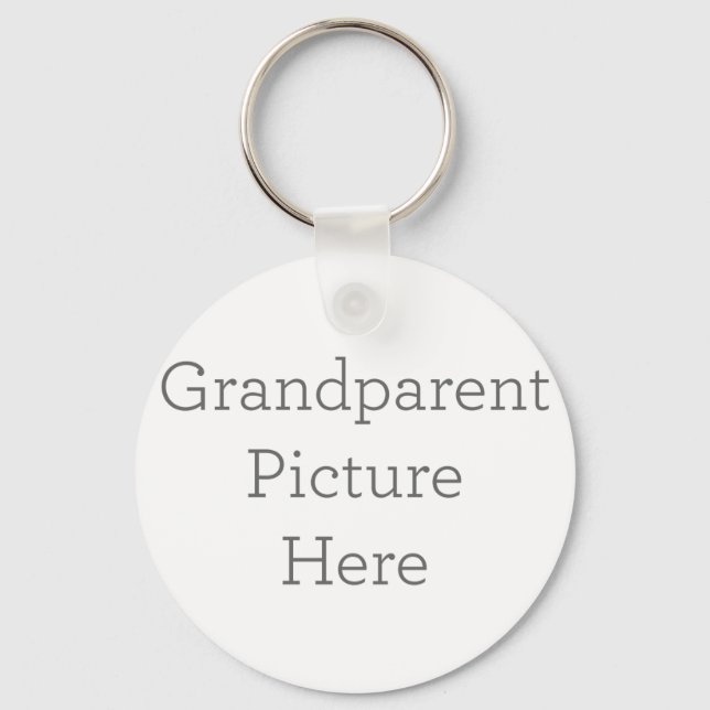 Anpassningsbar Grandparent Bild Keychain Gift Nyckelring (Framsida)