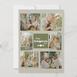 Anpassningsbar Grandparent Day Photo Helgdagars Ca Julkort