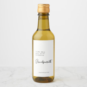 Anpassningsbar Grandparent Gift Vin-etikett Vinetikett