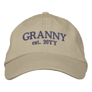 Anpassningsbar Granny Est. Gåvor till mormor Broderad Keps