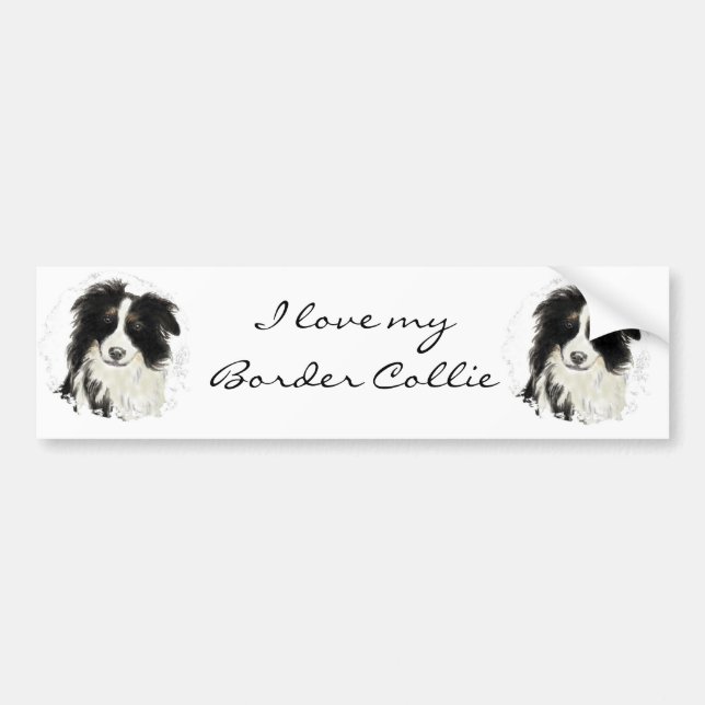 Anpassningsbar Gräns Collie - insamling av Hund Bildekal (Framsidan)
