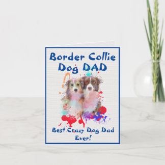 Anpassningsbar Gräns Collie Pappa Crazy Hund Digit Kort