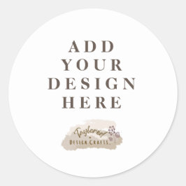 Anpassningsbar Graphic Classic Round-fästare Runt Klistermärke