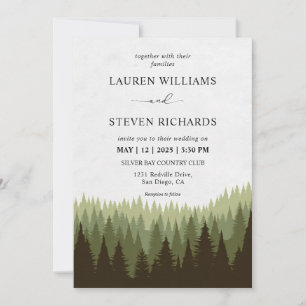 Anpassningsbar, Gräs Skogen, Träd, Magiska skogen  Inbjudningar