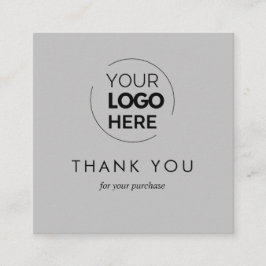 Anpassningsbar Grått Business Logotyp QR-Tack Rabattkort