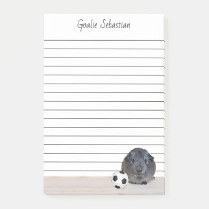 Anpassningsbar Grått Guinea Gris Pet Soccer Ball  Post-it Block