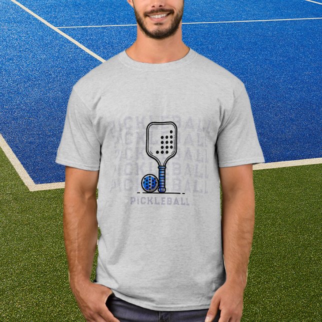 Anpassningsbar Grått Pickleball Add Namn Graphic T T Shirt (Skapare uppladdad)