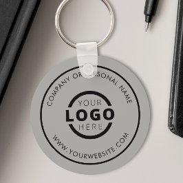 Anpassningsbar Grått Promotional Business Logotyp  Nyckelring