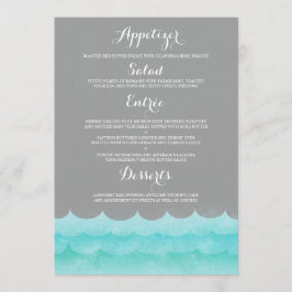 Anpassningsbar Grått Sea Nautical Menu Meny
