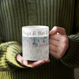 Anpassningsbar Grått Speckle Winter Kakao av hal Kaffemugg
