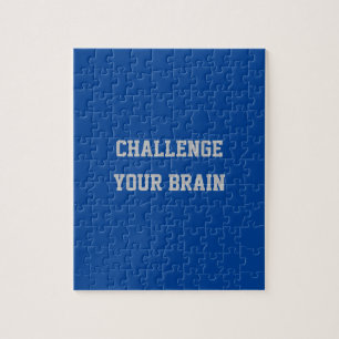 Anpassningsbar Grått Text Challenge Your Brain Dee Pussel