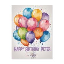 Anpassningsbar Grattis på födelsedagen-ballonger p