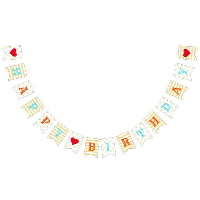 Anpassningsbar Grattis på födelsedagen Faux Guld S Vimplar (Alla)