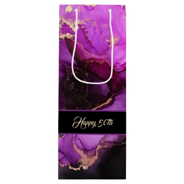 Anpassningsbar Grattis på födelsedagen Lila Black  (Framsidan)