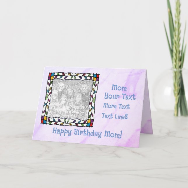 Anpassningsbar Grattis på födelsedagen Mamma Kort (Framsida)