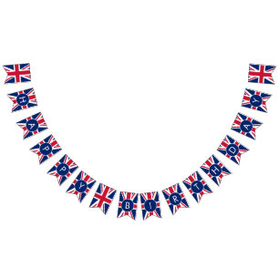 Anpassningsbar Grattis på födelsedagen Union Jack Vimplar
