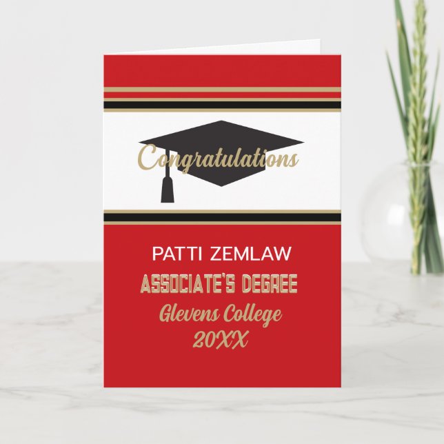 Anpassningsbar Gratulerar! Kolla! Associatets exam Kort (Framsida)