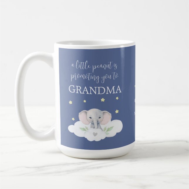 Anpassningsbar Gravid Meddelande om Mugg Cute Blue (Vänster)