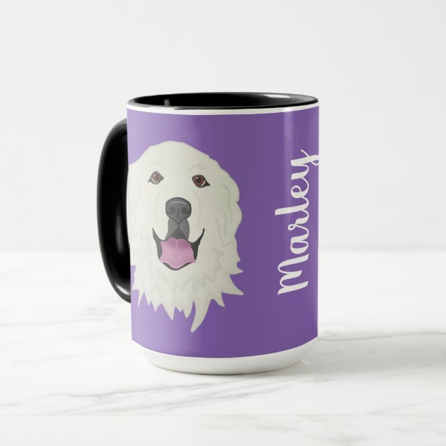 Anpassningsbar Great Pyrenees Mugg (Framsida vänster)
