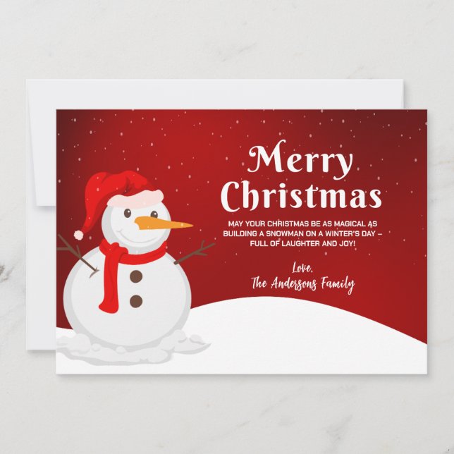 Anpassningsbar Greeting Card för jul Julkort (Framsida)