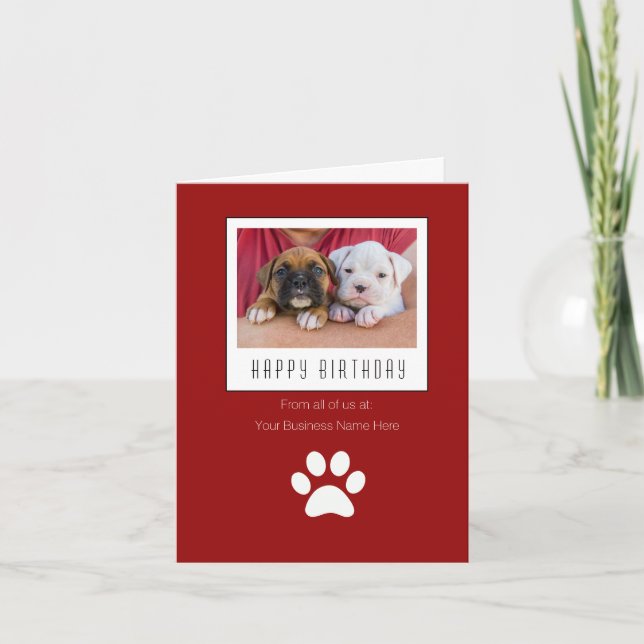 Anpassningsbar Greeting Card - Pet Business Helgkort (Framsida)