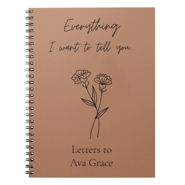 Anpassningsbar Grief Journal Memorial Misriage Gif Anteckningsbok (Framsidan)