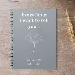 Anpassningsbar Grief Journal minimalistic Memorial Anteckningsbok