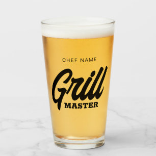 Anpassningsbar Grill Master ölglas för BBQ-kock Glaskopp