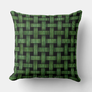 Anpassningsbar Grönt Bamboo Mönster Woven Pillow Kudde