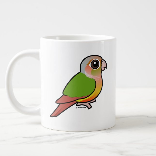 Anpassningsbar Grönt-besökt Conure Jumbo Mugg (Vänster)