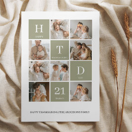 Anpassningsbar Grönt Family Photo Collage | Thanks