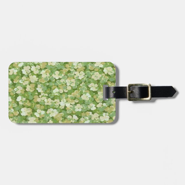 Anpassningsbar Grönt Garden Luggage Tag Bagagebricka (Horisontell Framsida)