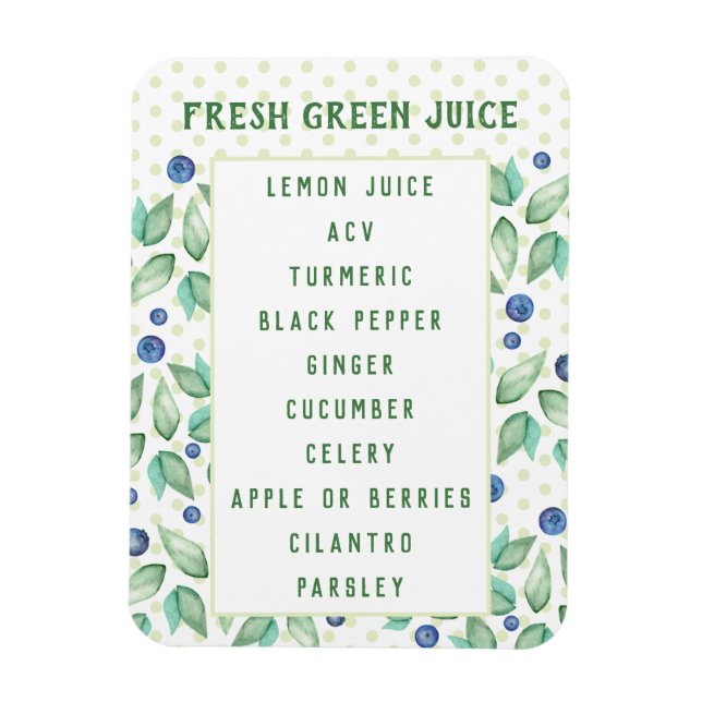 Anpassningsbar Grönt Juice Magnet (Vertikal)