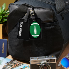 Anpassningsbar Grönt och Black Football Luggage Ta Bagagebricka