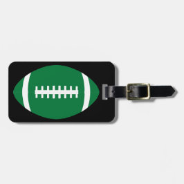 Anpassningsbar Grönt och Black Football Luggage Ta Bagagebricka