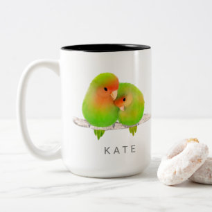 Anpassningsbar Grönt Parrots Lovebird Bird Mugg
