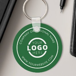 Anpassningsbar Grönt Promotional Business Logotyp  Nyckelring