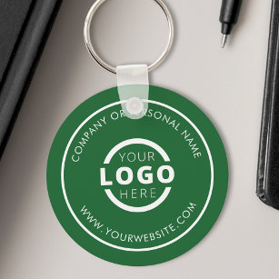 Anpassningsbar Grönt Promotional Business Logotyp  Nyckelring