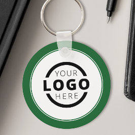Anpassningsbar Grönt Promotional Business Logotyp Nyckelring